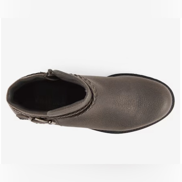 David Tate Brown Pebbled Leather Sevi Bootie Inner Ankle Zipper   8 Wide… - Picture 2 of 13